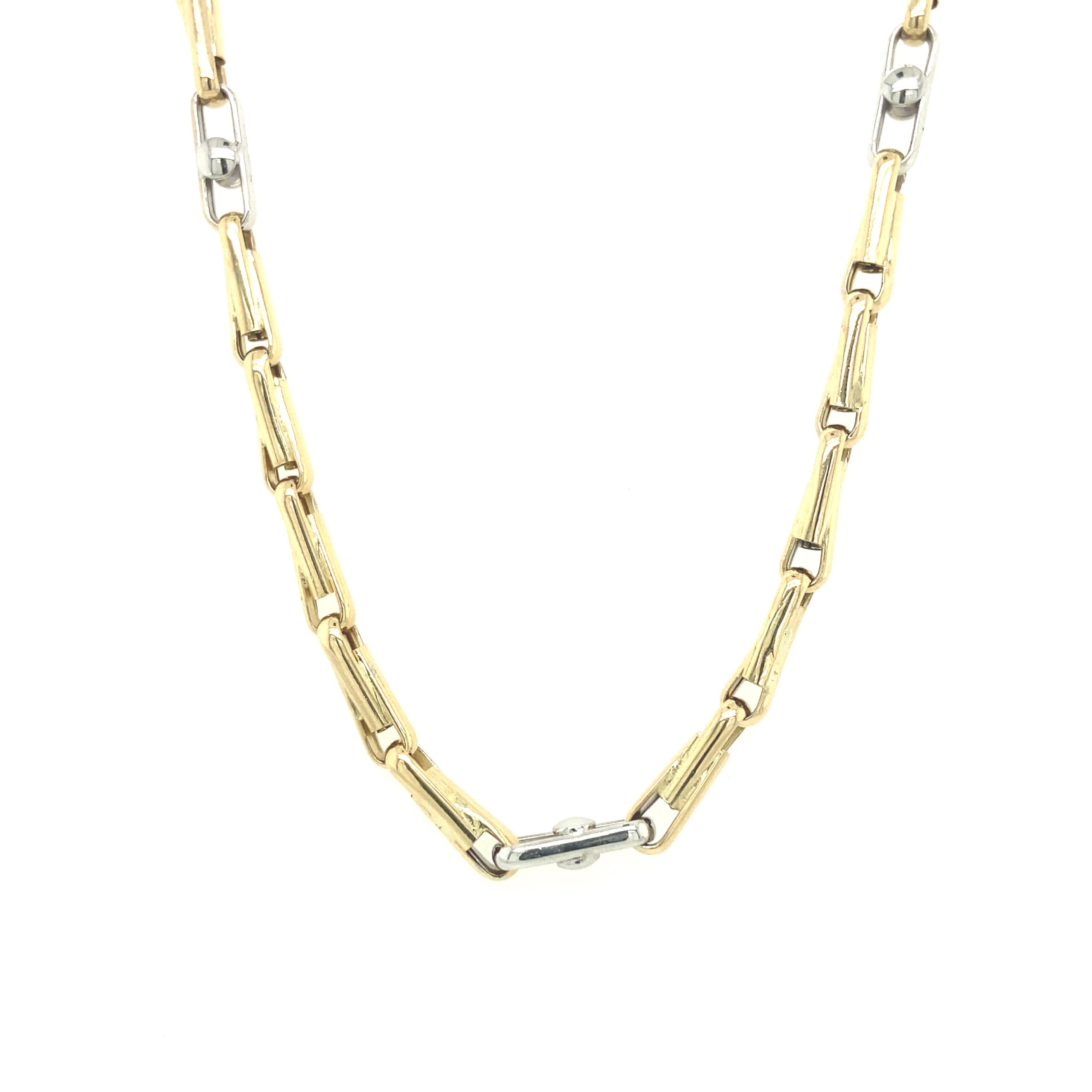 14K FANCY LINK NECKLACE 2-T