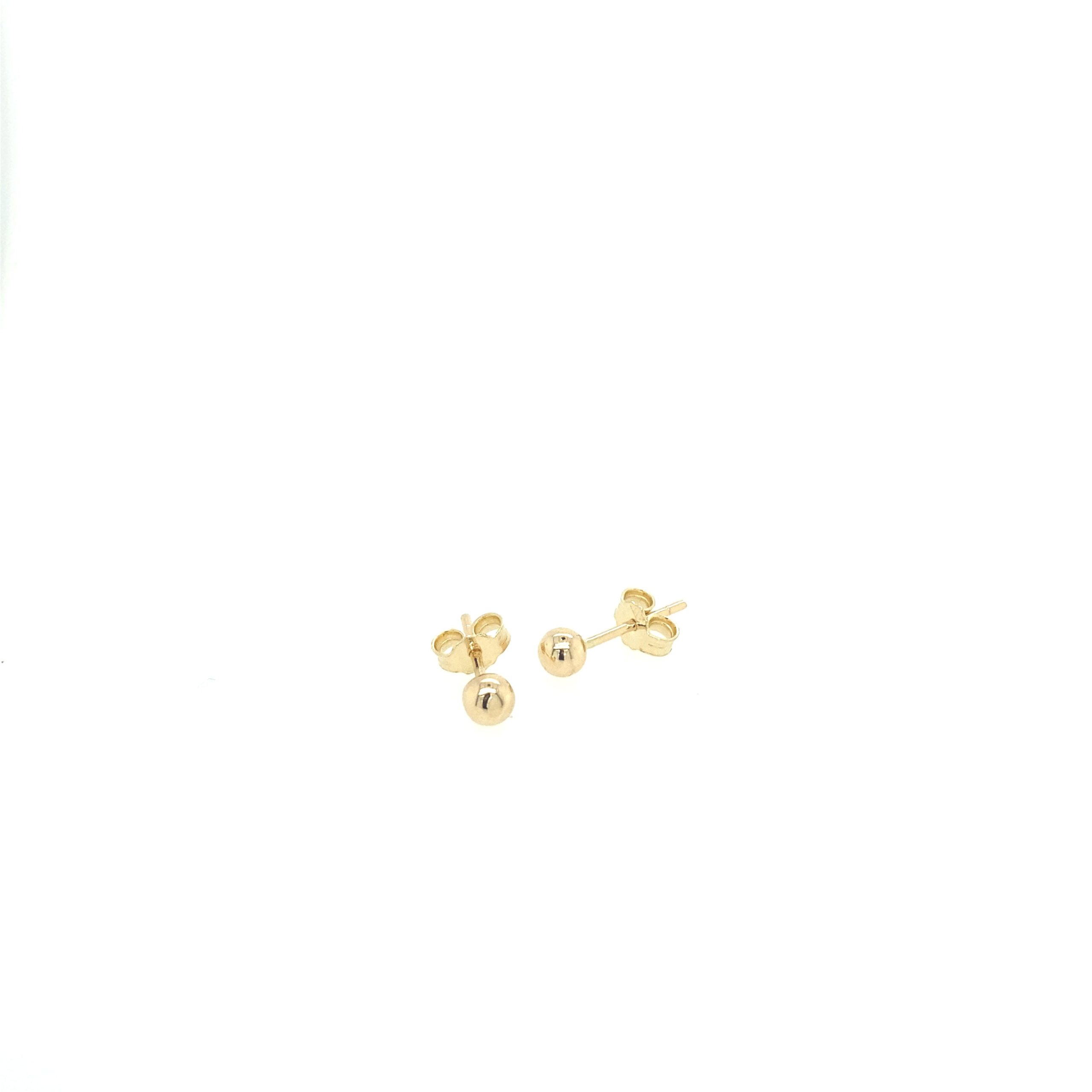 14k Gold 7mm Ball Stud Earrings
