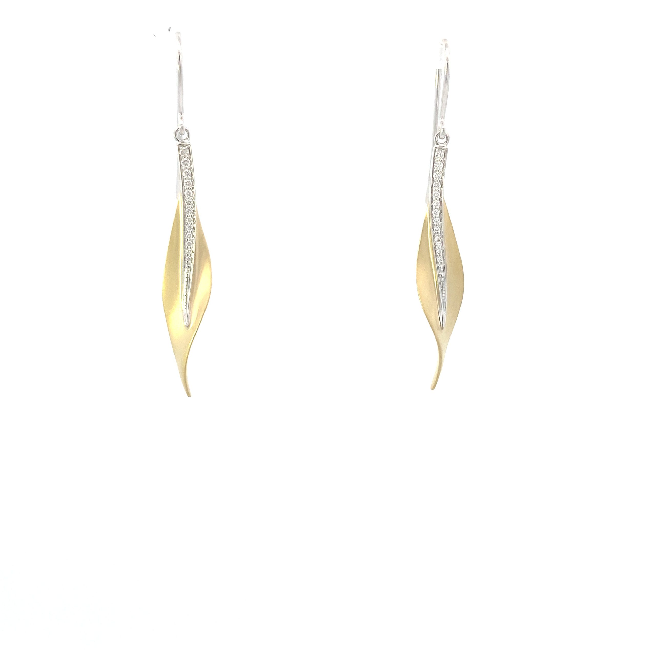SKINNY LEAF GOLD EARRINGS