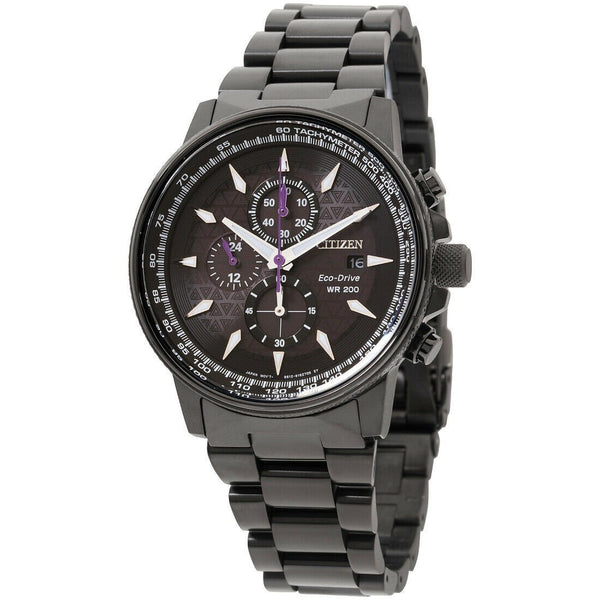 Citizen Men's CA0297-52W Black Panther Chronograph Black Stainless Steel Watch