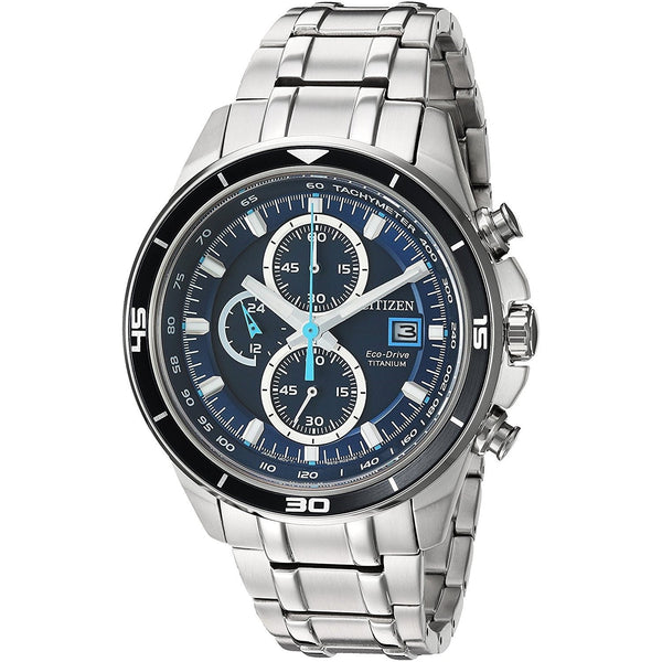 Citizen Men's CA0349-51L Eco-Drive Chronograph Titanium Watch