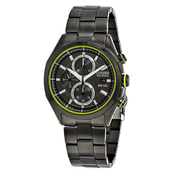 Citizen Men's CA0435-51E HTM Chronograph Black Stainless Steel Watch