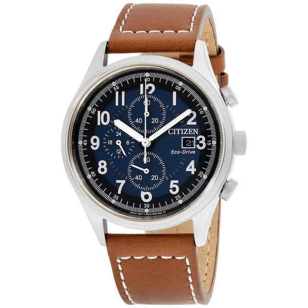 Citizen Men's CA0621-05L Chandler Chronograph Beige Leather Watch