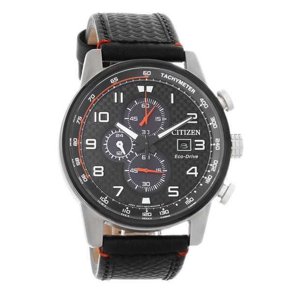 Citizen Men's CA0681-03E Primo Chronograph Black Leather Watch