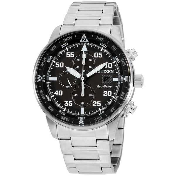 Citizen Men's CA0690-53E Aviator Chronograph Stainless Steel Watch