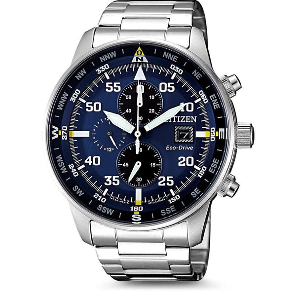 Citizen Men's CA0690-88L Aviator Chronograph Stainless Steel Watch