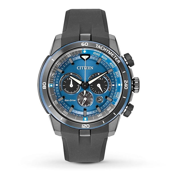 Citizen Men's CA4155-12L Ecosphere Chronograph Black Polyurethane Watch