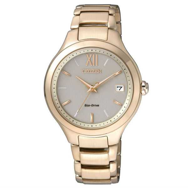 Citizen Men's CA4241-55A Eco-Drive Chronograph Rose-Tone Titanium Watch