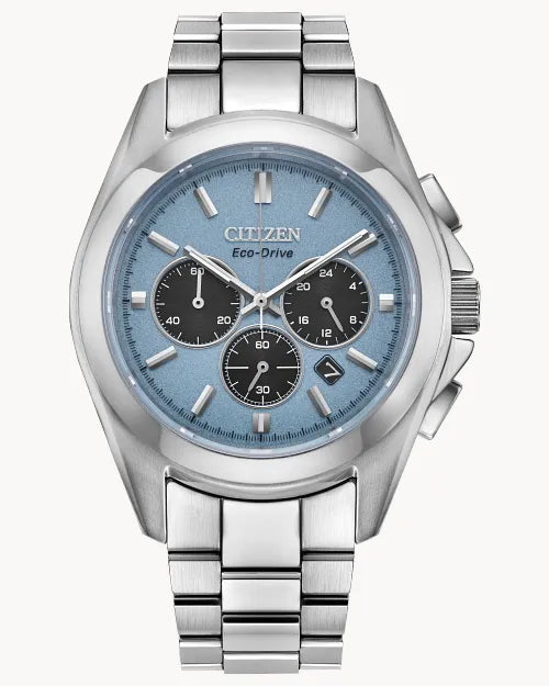 Citizen Unveils Sport Chronograph With Striking Light Blue Panda Dial