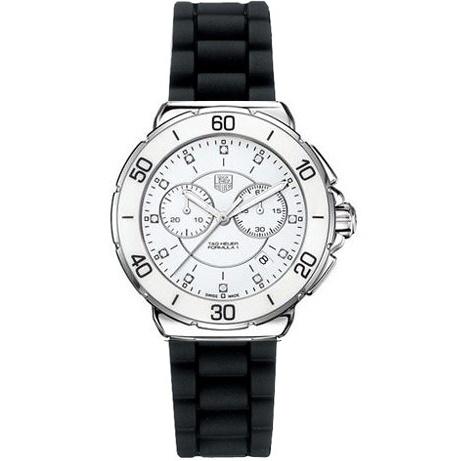 Tag Heuer Women's CAH1211.BT0705 Formula 1 Diamond, Chronograph Black Rubber Watch