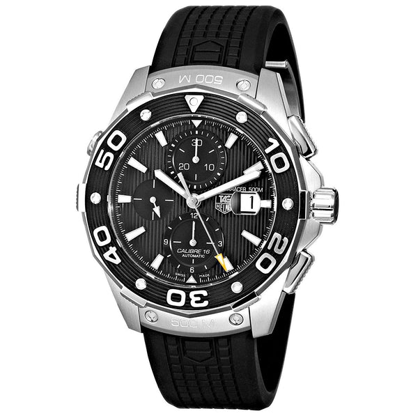 Tag Heuer Men's CAJ2110.FT6023 Aquaracer Chronograph Automatic Black Rubber Watch