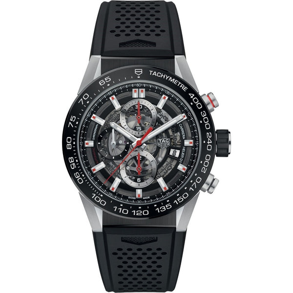Tag Heuer Men's CAR201V.FT6046 Carrera Chronograph Automatic Black Rubber Watch