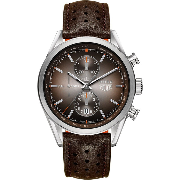 Tag Heuer Men's CAR2112.FC6267 Carrera Chronograph Automatic Brown Leather Watch