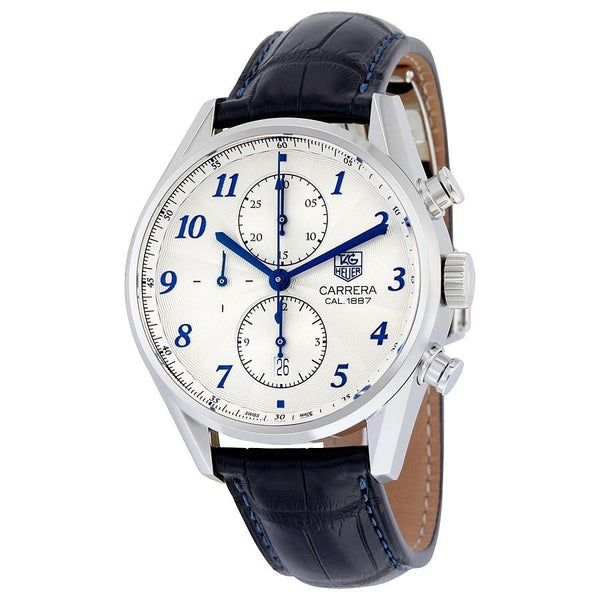 Tag Heuer Men's CAR2114.FC6292 Carrera Chronograph Blue Leather Watch