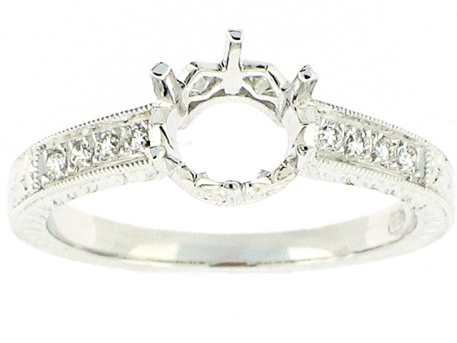 Beverley K 18 K White gold 0.08ct Diamond engagement mounting