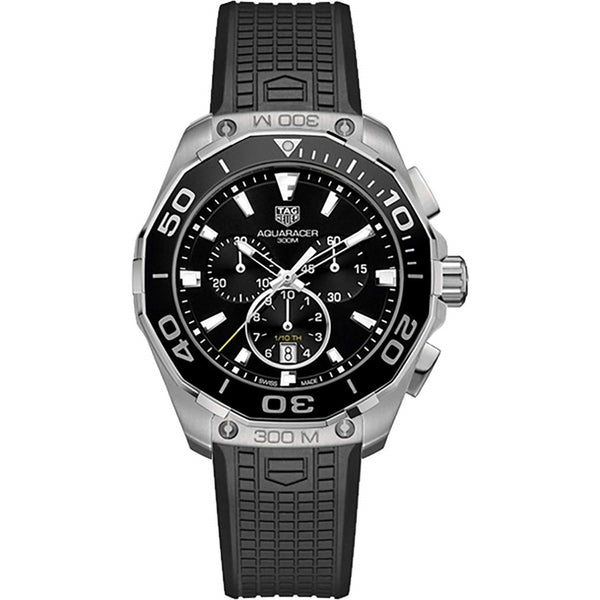 Tag Heuer Men's CAY111A.FT6041 Aquaracer Chronograph Black Rubber Watch