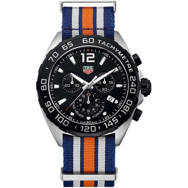 Tag Heuer Men's CAZ1010.FC8196 Formula 1 Chronograph Multicolored Nato Fabric Watch