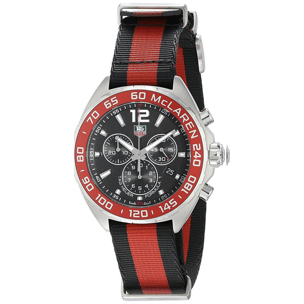 Tag Heuer Men's CAZ1112.FC8188 Formula One Chronograph Red and Black Canvas Watch