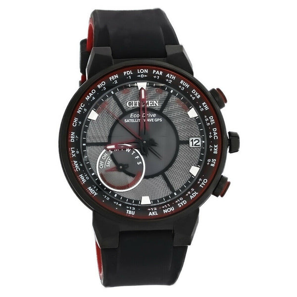 Citizen Men's CC3039-08E Satellite Wave World Time Black Rubber Watch
