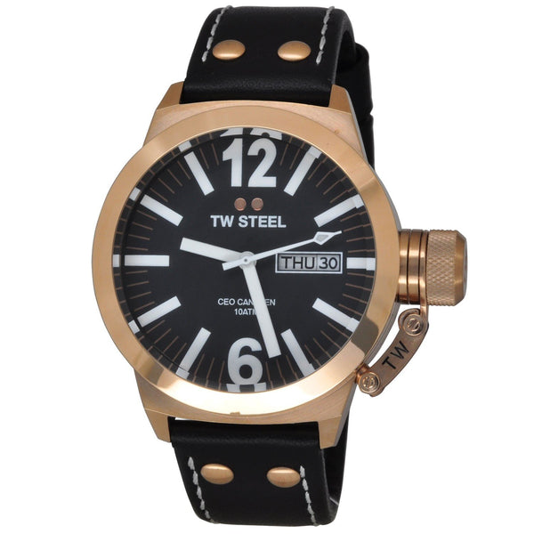 TW Steel Men's CE1021 CEO Black Leather Watch