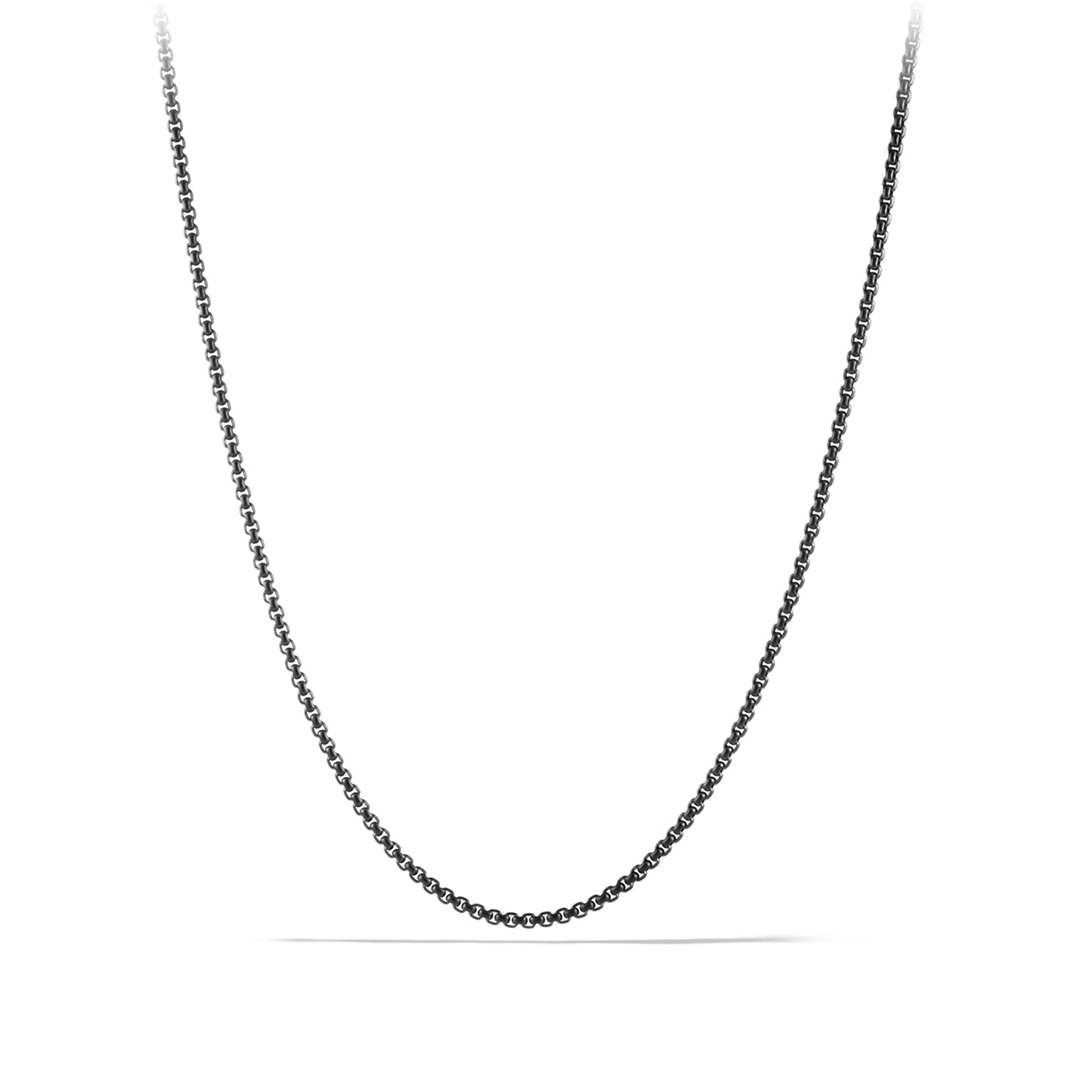 David Yurman Small Box Chain Necklace Darkened Stainless Steel with PVD, 22" - CH0104MSX20