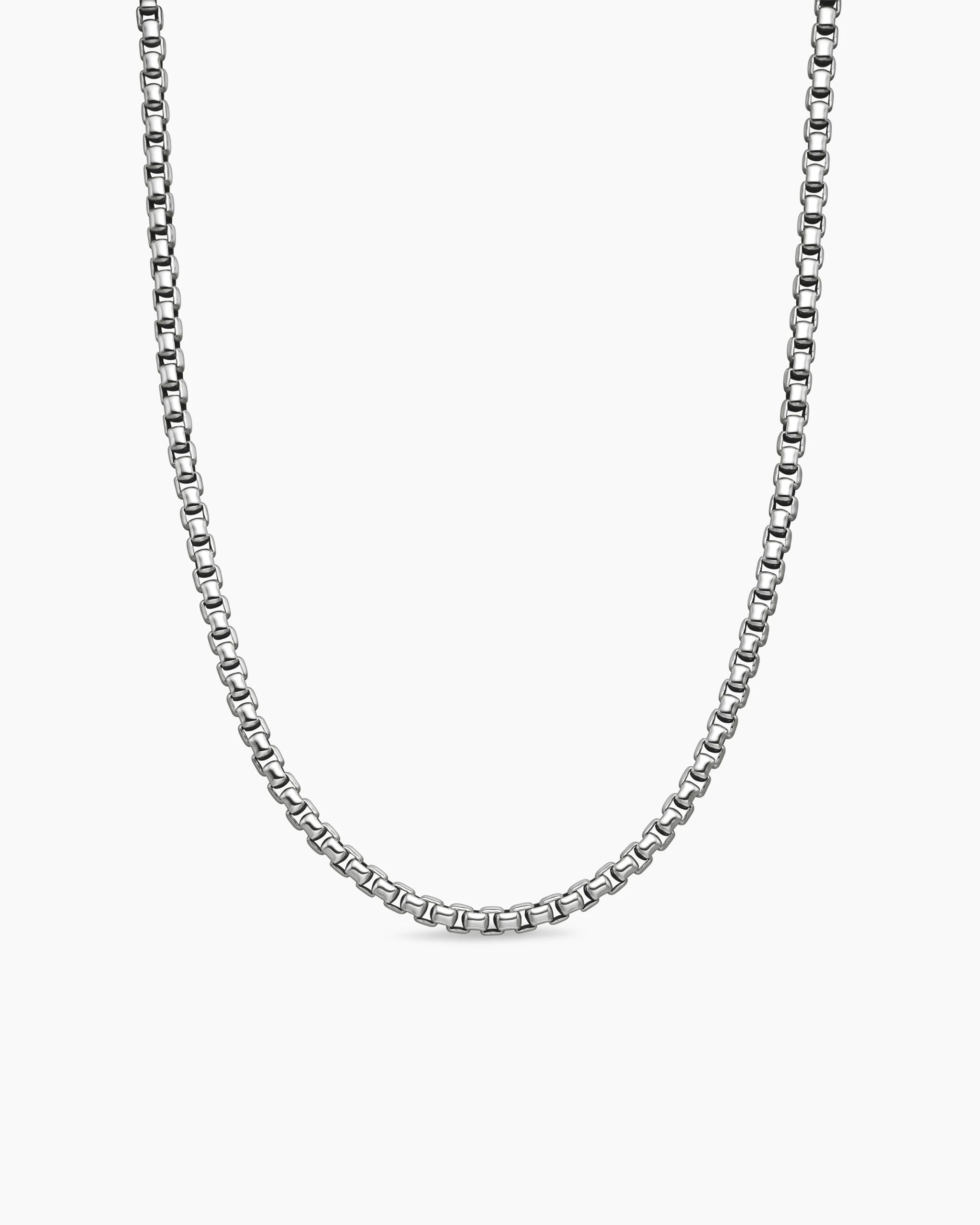 Box Chain Necklace Sterling Silver, 5.2mm