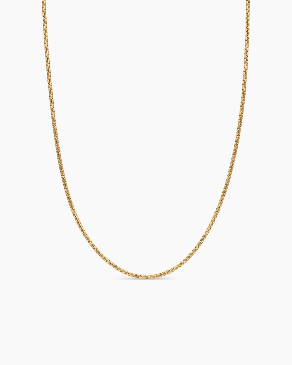 Box Chain Necklace 18K Yellow Gold, 1.7mm