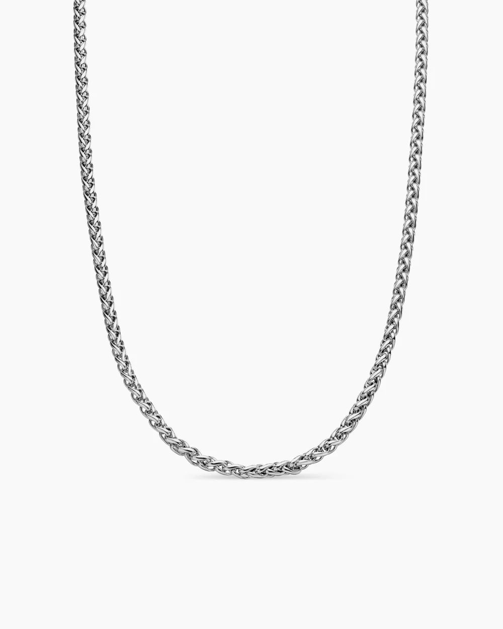 Wheat Chain Necklace Sterling Silver, 4mm