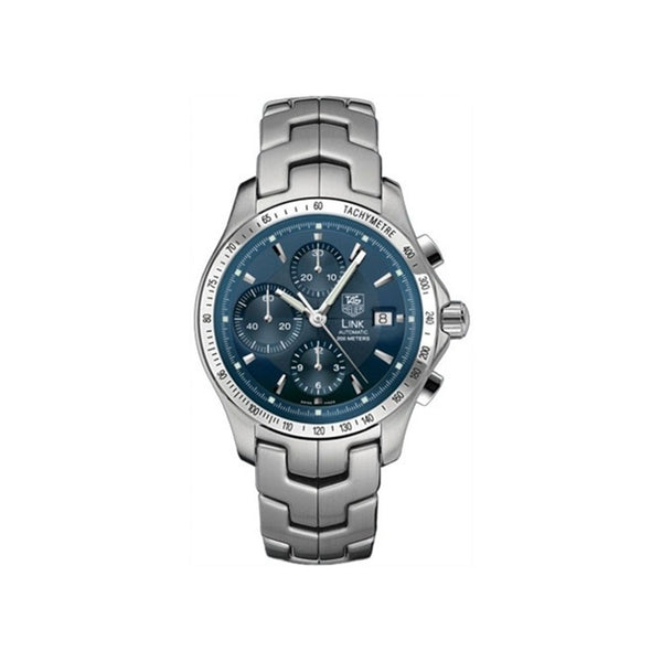 Tag Heuer Men's CJF2114.BA0594 Link Chronograph Black Leather Watch