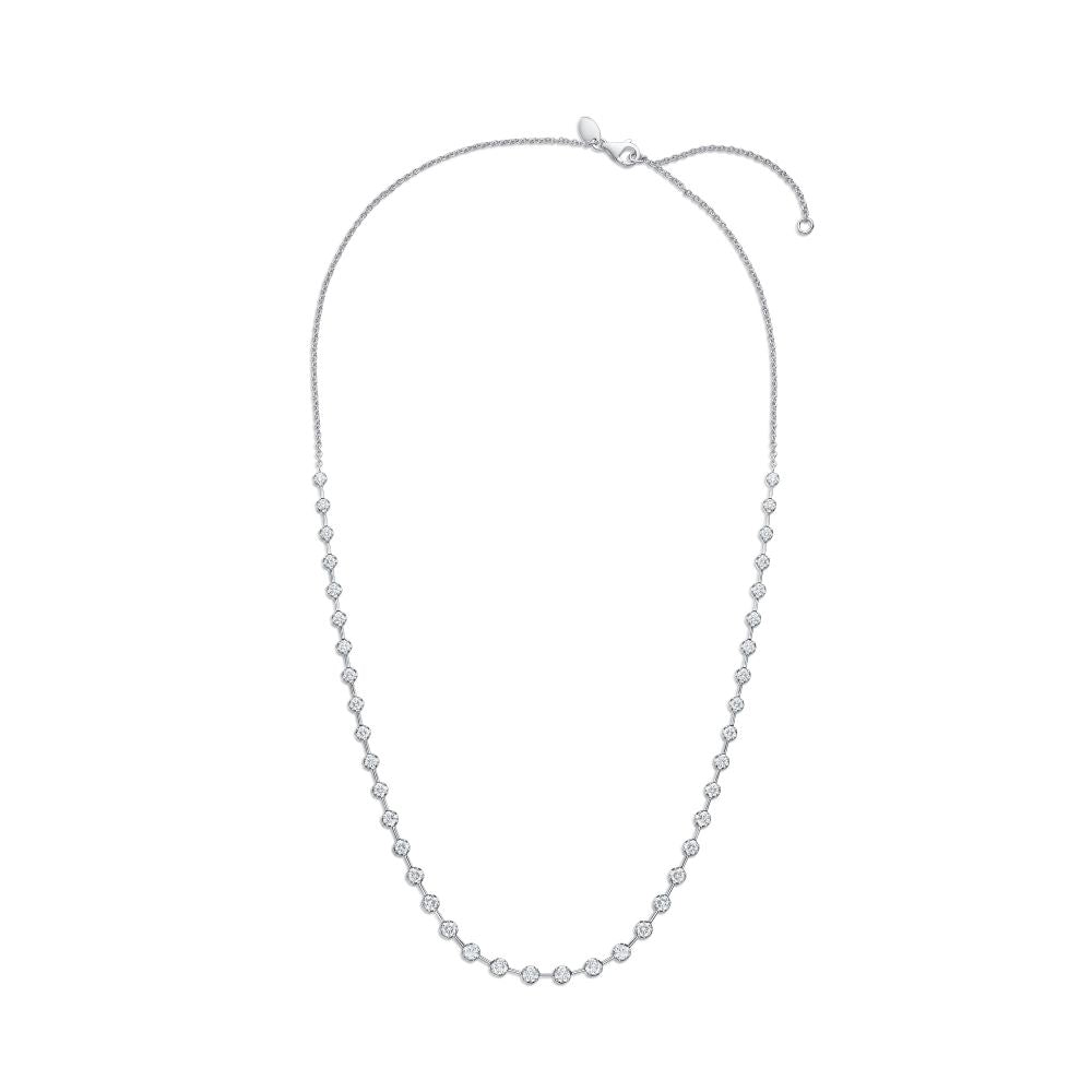 18KW SERENA DIAMOND STATION NECKLACE 2.00CT