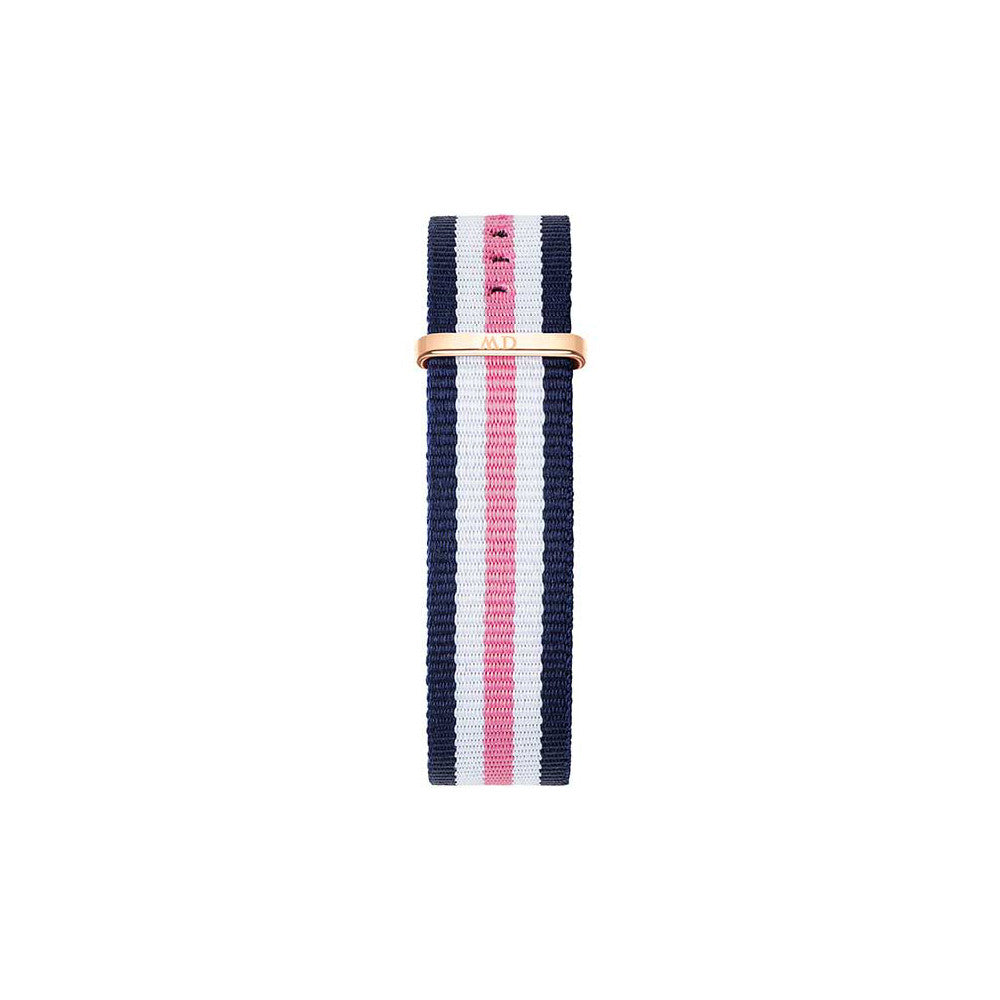 Southampton Watch Strap (Navy Blue/White/Pink/Rose-Gold)