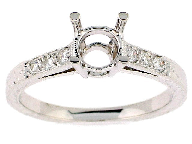 COAST 18K WHITE GOLD 0.16CT VS/G DIAMOND ENGAGEMENT RING MOUNTING
