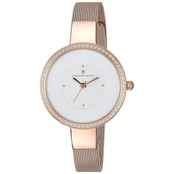 Christian Van Sant Women's CV0221 Reign Rose Gold-Tone Stainless Steel Watch