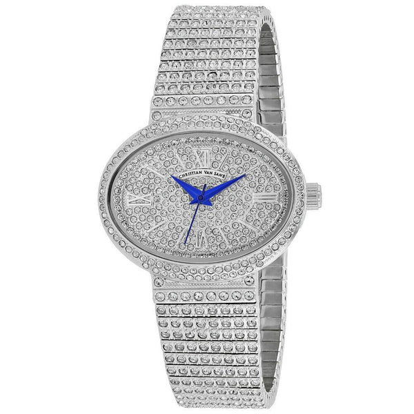 Christian Van Sant Women's CV0250 Sparkler Stainless Steel with Sets of Crystal Watch