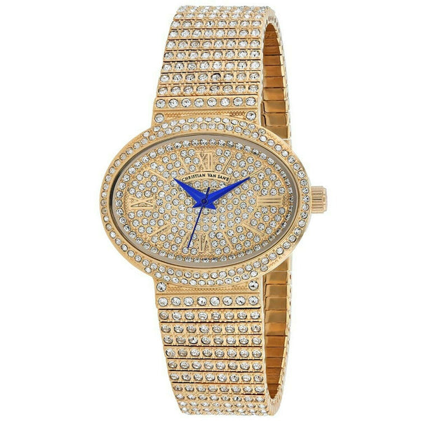 Christian Van Sant Women's CV0252 Sparkler Rose Gold-Tone Stainless Steel with Sets of Crystal Watch