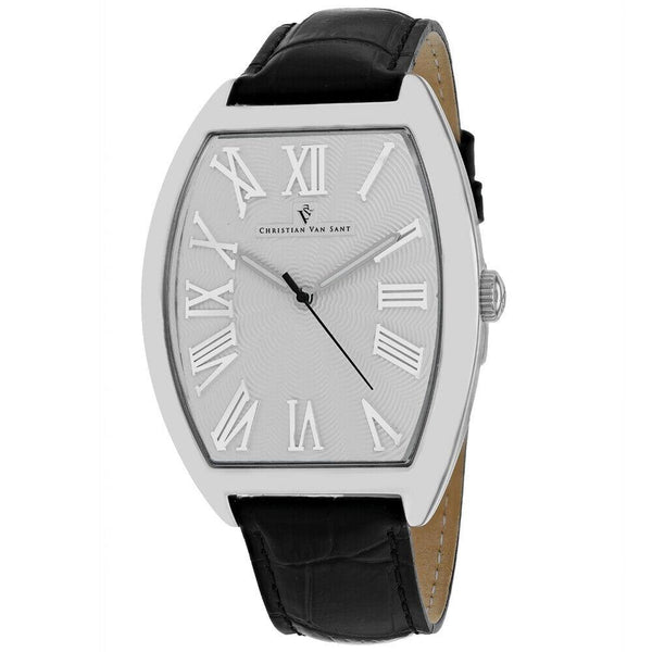 Christian Van Sant Men's CV0270 Royalty Black Leather Watch