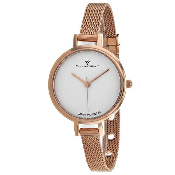 Christian Van Sant Women's CV0281 Grace  Rose Gold-Tone Stainless Steel Watch