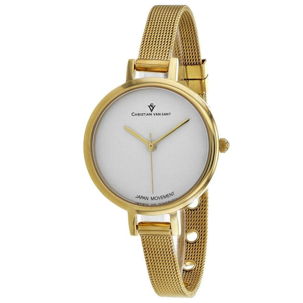 Christian Van Sant Women's CV0283 Grace  Gold-Tone Stainless Steel Watch