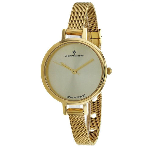 Christian Van Sant Women's CV0285 Grace  Gold-Tone Stainless Steel Watch