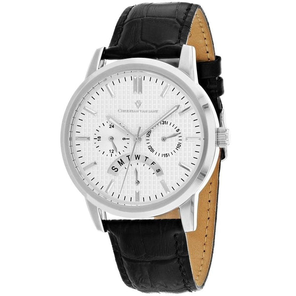 Christian Van Sant Men's CV0323 Alden Black Leather Watch