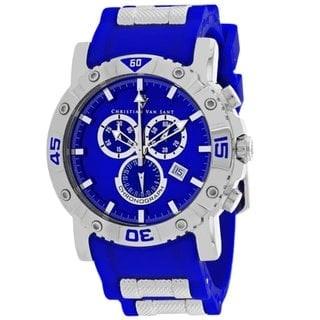 Christian Van Sant Men's CV0512 Cosenza Chronograph Blue Silicone Watch