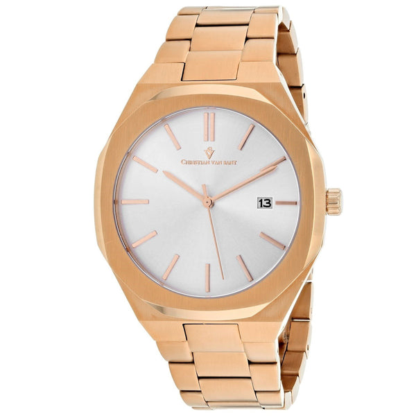 Christian Van Sant Men's CV0523 Octavius Slim Rose Gold-Tone Stainless Steel Watch
