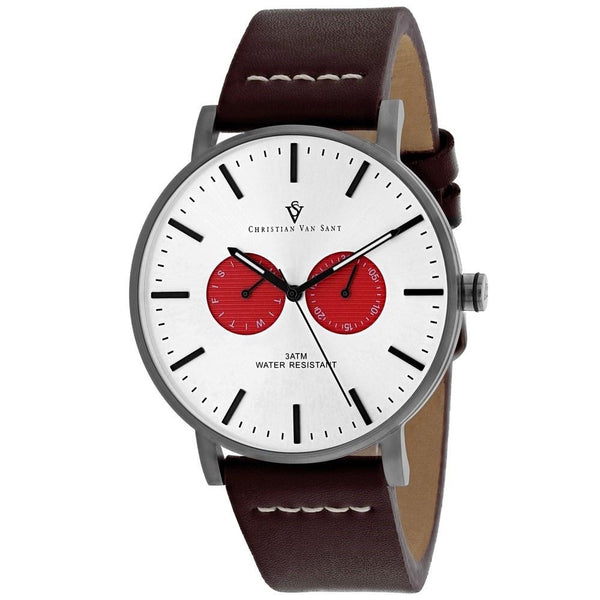 Christian Van Sant Men's CV0542 Eterno Brown Leather Watch