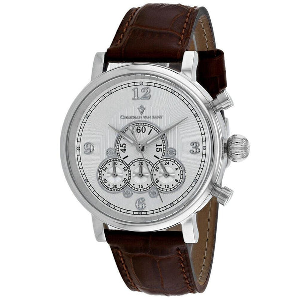 Christian Van Sant Men's CV0710 Dominion  Chronograph Brown Leather Watch