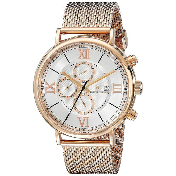 Christian Van Sant Men's CV1122 Somptueuse Rose Gold-Tone Stainless Steel Watch