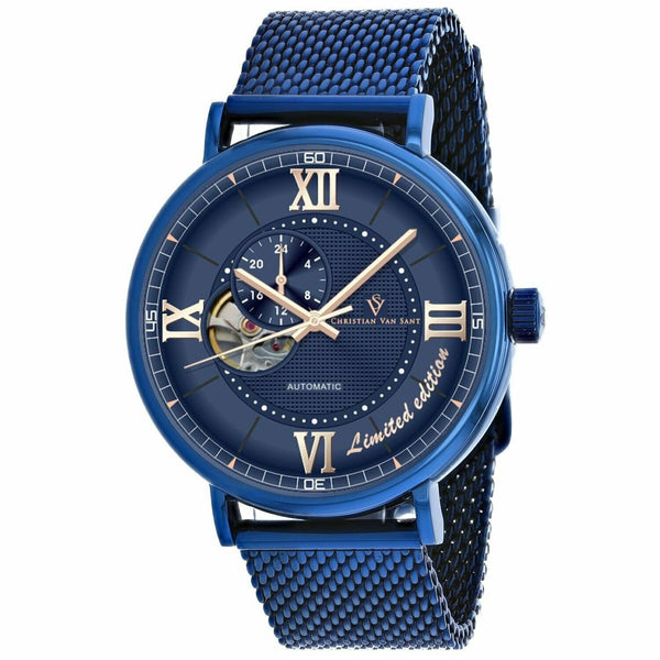 Christian Van Sant Men's CV1145 Somptueuse Blue Stainless Steel Watch