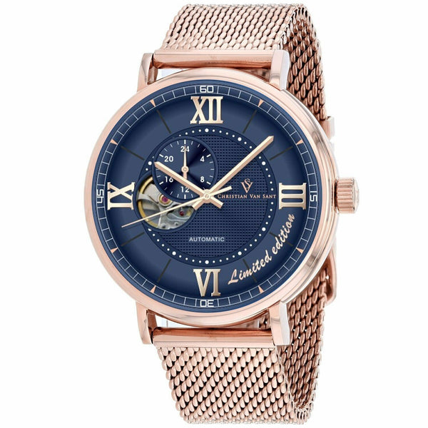 Christian Van Sant Men's CV1147 Somptueuse Rose Gold-Tone Stainless Steel Watch