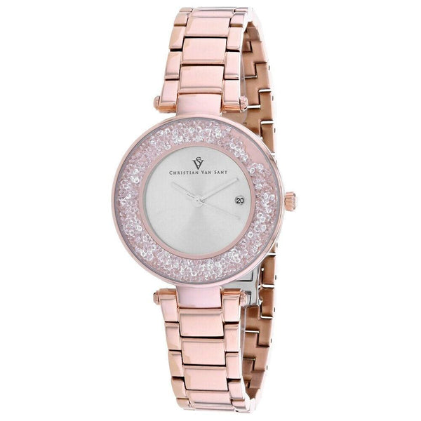 Christian Van Sant Women's CV1213 Dazzle  Rose Gold-Tone Stainless Steel Watch