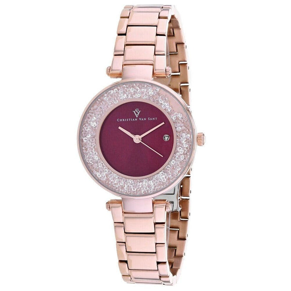 Christian Van Sant Women's CV1215 Dazzle  Rose Gold-Tone Stainless Steel Watch