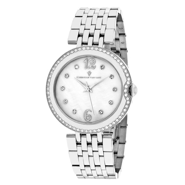 Christian Van Sant Women's CV1610 Jasmine Crystal Stainless Steel Watch